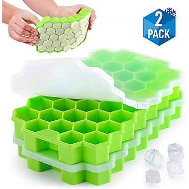 Zulay Kitchen Honeycomb Shaped Ice Cube Tray Set - 2 pack. View a larger version of this product image.