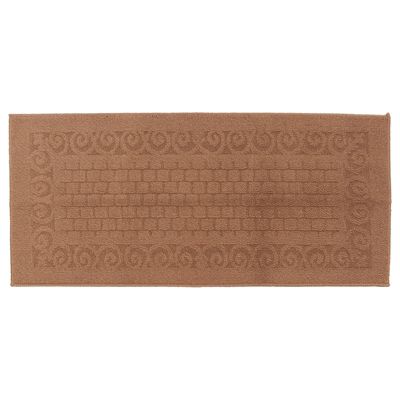 Farmlyn Creek Brown Rubber Backed Rug, Washable Long Kitchen Mat for Home Entryway (43 x 20 In)