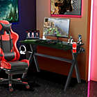 Alternate image 1 for Costway-CA Gaming Desk with Mousepad and Cup Headphone Holder