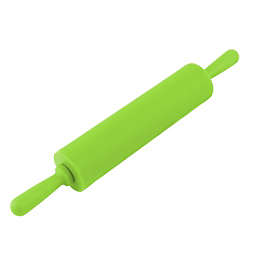 Unique Bargains Household Silicone Surface Dumpling Bread Making Tool Dough Rolling Pin Green