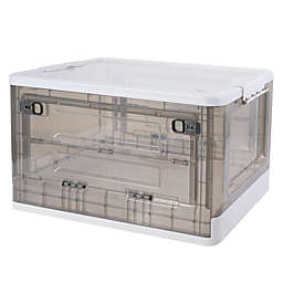Kitcheniva Collapsible Storage Crates Plastic Box White 2 Pack