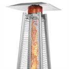 Alternate image 2 for Casafield Outdoor Propane Patio Heater with Wheels - Modern Dancing Flame, Commercial & Residential, Uses Standard 20lb LP Gas Tank