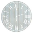 Alternate image 0 for Elegant Designs Wood Plank 23" Large Rustic Coastal Wall Clock, Light Blue Wash
