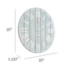 Alternate image 3 for Elegant Designs Wood Plank 23" Large Rustic Coastal Wall Clock, Light Blue Wash