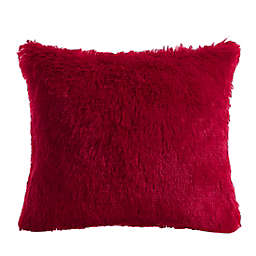 PiccoCasa Home Decor Soft Faux Fur Throw Pillow Cover, Red 18