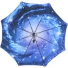 Alternate image 2 for Sunnydaze Outdoor Aluminum Inside Out Patio Umbrella with Push Button Tilt and Crank - 8&#39; - Blue Starry Galaxy
