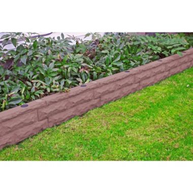 Good Ideas Garden Wizard Polyethylene 2' Wall Section Stone Border - Red Brick. View a larger version of this product image.
