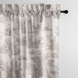6ix Tailors Fine Linens Bouclair Beige Pole Top Drapery Panel Pair