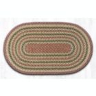 Alternate image 0 for Earth Rugs C-324 Olive / Burgundy / Gray Oval Braided Rug 27 x 45 inch