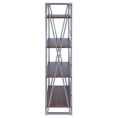 Winsome Isa 4-Tier Shelf, Graphite and Walnut. View a larger version of this product image.