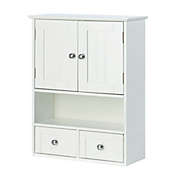 Zingz & Thingz 28.75" White Contemporary Lakeside Wall Cabinet