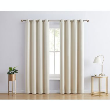 THD Lawrence 100% Full Complete Blackout Heavy Thermal Insulated Energy Saving Heat/Cold Blocking Grommet Curtain Drapery Panels for Bedroom & Living Room - Set of 2. View a larger version of this product image.