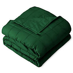 Bare Home Weighted Blanket for Adults and Kids - Premium Heavy Blanket - Nontoxic Glass Beads (Cotton  Forest Green, 60 in x 80 in - 17 lb)