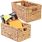 Alternate image 0 for Juvale Hand Woven Rectangular Wicker Baskets (2 Pack)
