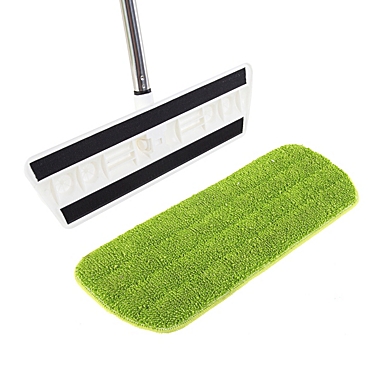 Kitchen + Home Microfiber Flat Mop - 16" Washable Reusable Wet or Dry Mop. View a larger version of this product image.
