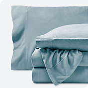 Bare Home Fleece Sheet Set - Plush Polar Fleece, Pill-Resistant Bed Sheets - All Season Warmth, Breathable & Hypoallergenic (Light Blue, Queen)