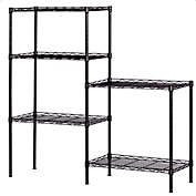 Inq Boutique 5-Shelf Shelving Storage Metal Organizer Wire Rack with adjustable shelves hooks