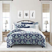 6ix Tailors Fine Linens Osha Blue/Aqua Comforter Set
