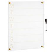 mDesign Day of the Week Wall Calendar Planner with Dry Erase Marker