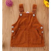 Laurenza&#39;s Girls Rust Corduroy Dress