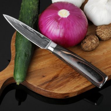 Kitcheniva 3.5&#39;&#39; Kitchen Chef Knife Stainless Steel Damascus Pattern Paring Fruit Knife. View a larger version of this product image.