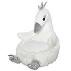 Alternate image 0 for Qaba Stuffed Animal Sofa Armrest Chair Cartoon Storage Bean Bag Chair for Kids with Cute Swan Flannel PP Cotton 22&quot; x 16.5&quot; x 22&quot; White
