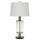 Alternate image 0 for Saltaro Sherpi 42 Inch Clear Glass Table Lamp with Dimmer and Oak Wood Accent- Saltoro Sherpi