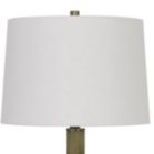 Alternate image 1 for Saltaro Sherpi 42 Inch Clear Glass Table Lamp with Dimmer and Oak Wood Accent- Saltoro Sherpi