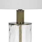 Alternate image 2 for Saltaro Sherpi 42 Inch Clear Glass Table Lamp with Dimmer and Oak Wood Accent- Saltoro Sherpi