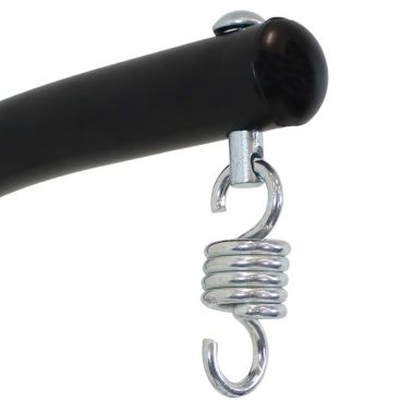 Sunnydaze Indoor/Outdoor Durable Powder-Coated Steel U-Shaped Hanging Egg Chair Swing Stand - 76" - Black. View a larger version of this product image.