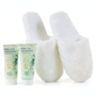 Alternate image 1 for Freida and Joe Bath & Body Spa Gift Set in White Rose Jasmine Fragrance with Luxury Slippers