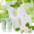 Alternate image 3 for Freida and Joe Bath & Body Spa Gift Set in White Rose Jasmine Fragrance with Luxury Slippers