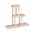 Alternate image 0 for SONGMICS Plant Stand, Small Solid Wood Plant Holder Rack with 6 Spots for Flower Pots, 3-Tier Indoor Plant Shelf, for Small Spaces, Living Room, Balcony, Corners, Natural