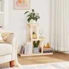 Alternate image 2 for SONGMICS Plant Stand, Small Solid Wood Plant Holder Rack with 6 Spots for Flower Pots, 3-Tier Indoor Plant Shelf, for Small Spaces, Living Room, Balcony, Corners, Natural