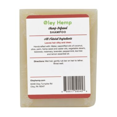 Oley Hemp Infused Natural Bar Soap Shampoo, 4.3 Ounces. View a larger version of this product image.