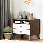 Alternate image 0 for South Shore Yodi 2-Drawer Nightstand - Natural Walnut and Pure White