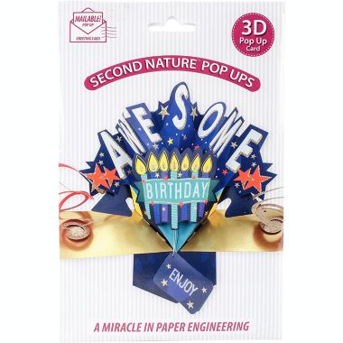 Second Nature Mailable Awesome Birthday Enjoy Pop Up Greeting Card - POP128. View a larger version of this product image.