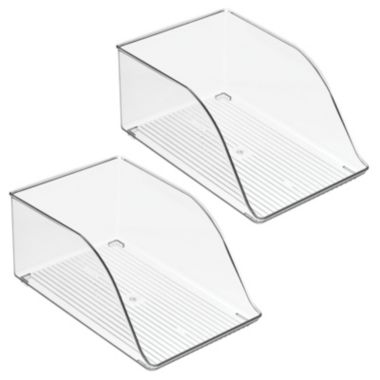 mDesign Plastic Water Bottle Tray Storage Rack and Dispenser, 2 Pack. View a larger version of this product image.