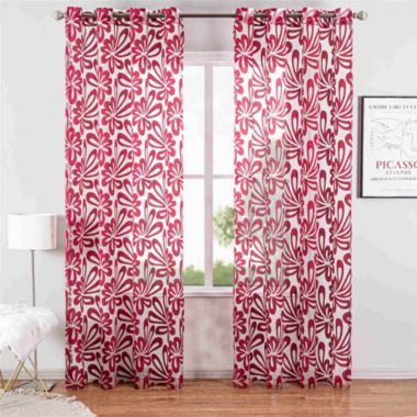 Dolce Mela Home Decorative Window Sheer Curtain Panel, Tbilisi. View a larger version of this product image.
