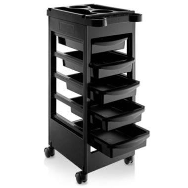 Saloniture Beauty Salon Rolling Trolley Cart With 5 Drawers. View a larger version of this product image.