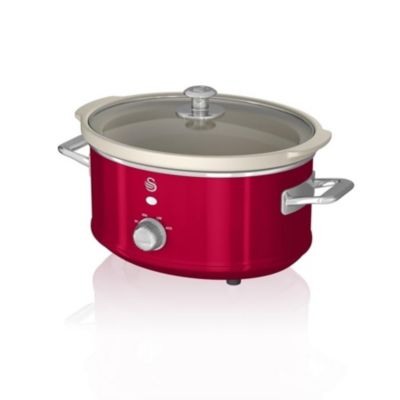 Swan 3.5L Retro Slow Cooker Red