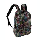 Alternate image 0 for Comeco Colorful Cartoon Monster Mass Canvas Backpack