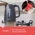 Alternate image 3 for Black and Decker Rapid Boil 7 Cup Electric Kettle Gray