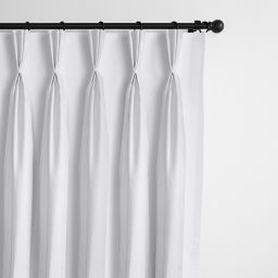 6ix Tailors Fine Linens Ancebridge Bright White Pinch Pleat Drapery Panel Pair
