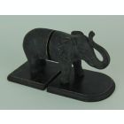 Alternate image 1 for VIP Home and Garden Distressed Black Standing Elephant Top and Tail Bookend Set
