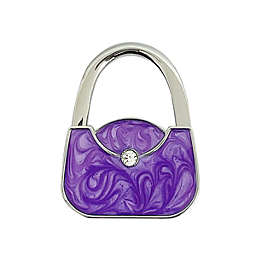 Wrapables Stylish Purse Hook Hanger, Foldable Handbag Table Hanger / Purple Baguette