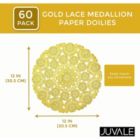 Alternate image 1 for Juvale Gold Round Medallion Paper Lace Doilies (12 in, 60 Pack)