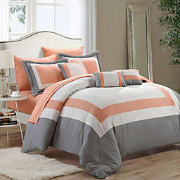 Chic Home Duke 10 Pieces Comforter Bed In A Bag Set - Queen 90