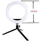 Alternate image 3 for Vivitar 8 Inch LED VIV-RL8KIT Ring Light Dimmable Lamp for Smartphone with Tripod Mount Stand