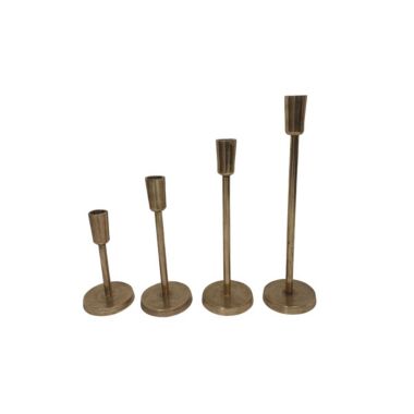 BIDK Home 10" Bronze Contemporary Candlestick Holder Tabletop Decor - Large. View a larger version of this product image.